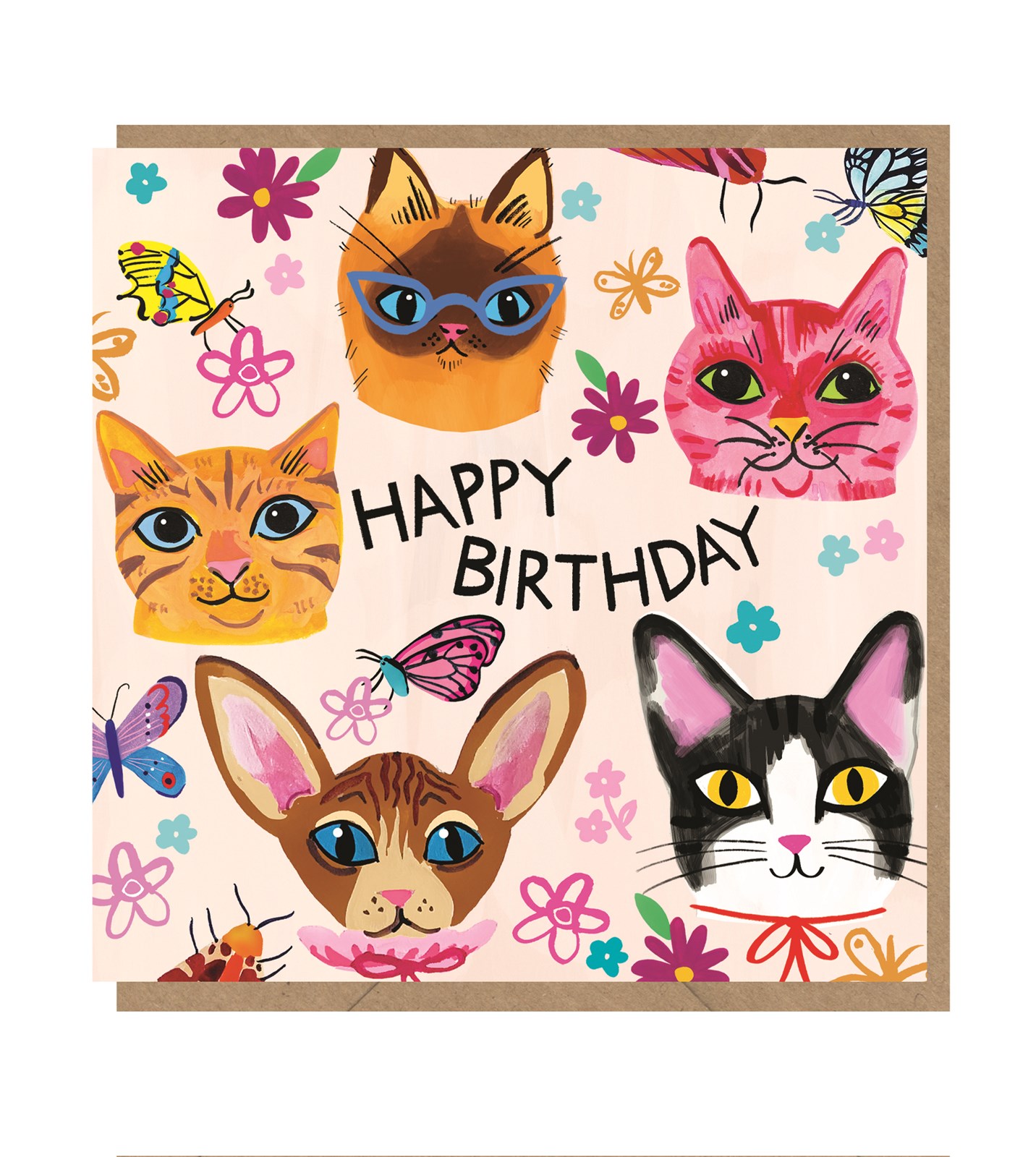 by Range » Kitsch Birthday Cats Card - EarlyBird Designs